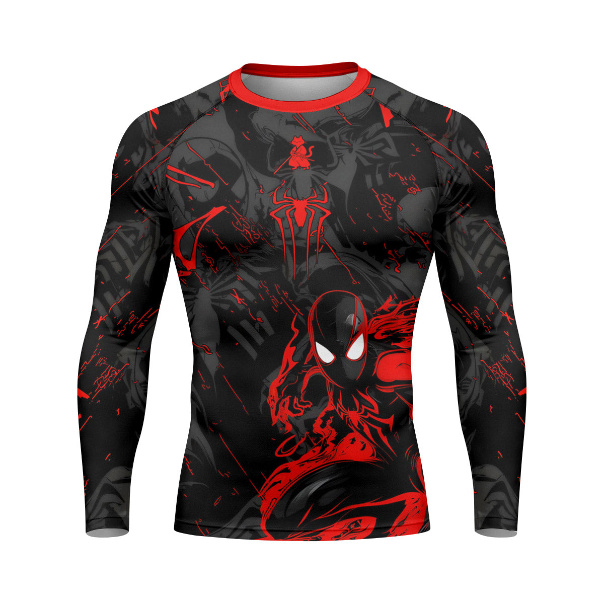  Black Spider Man Miles Morales Rash Guard