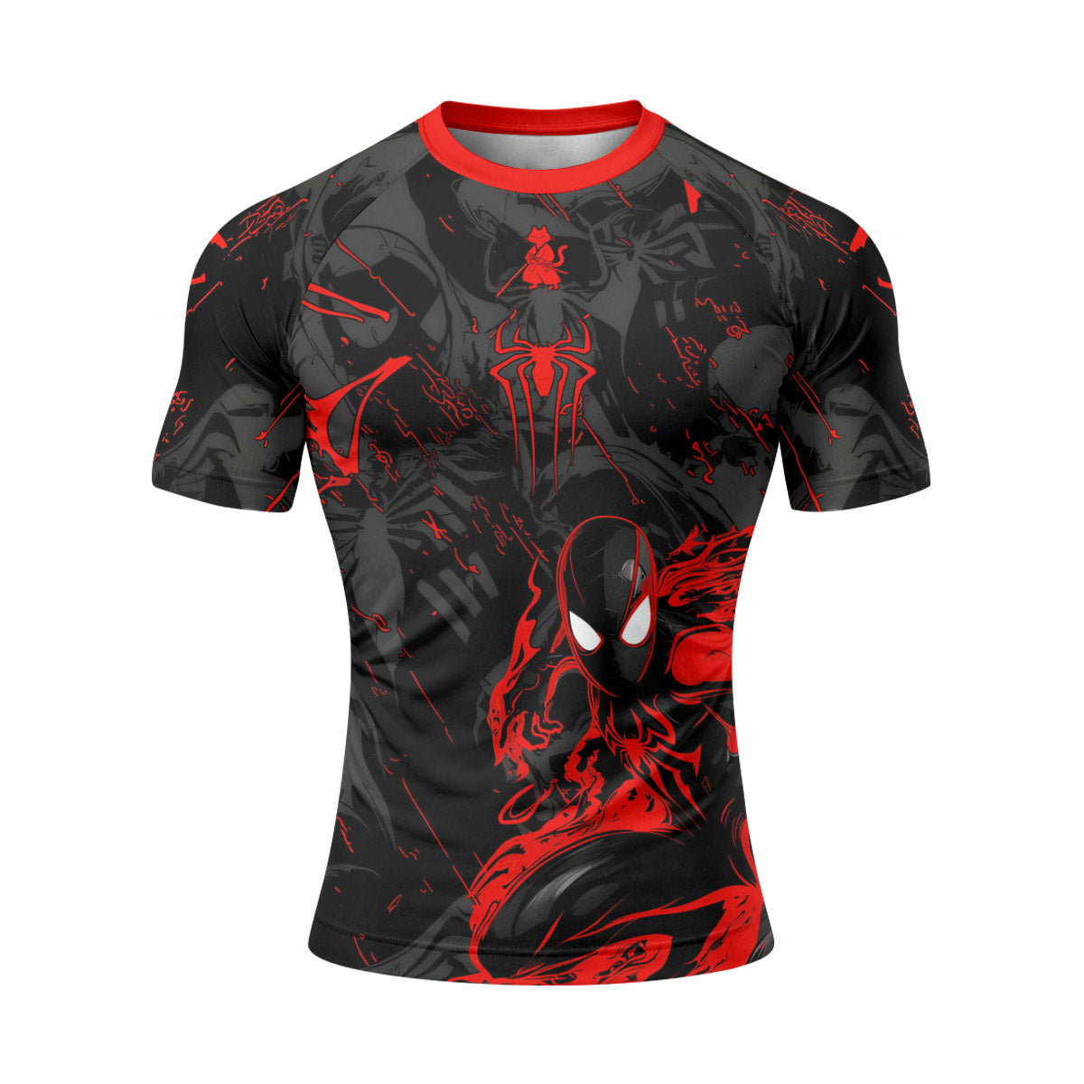  Black Spider Man Miles Morales Rash Guard