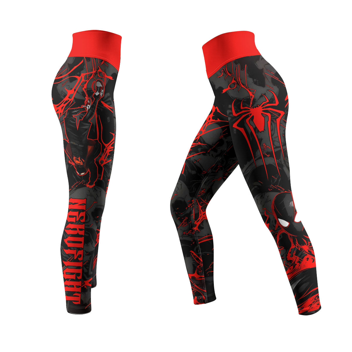  Black Spider Man Miles Morales Women's Leggings