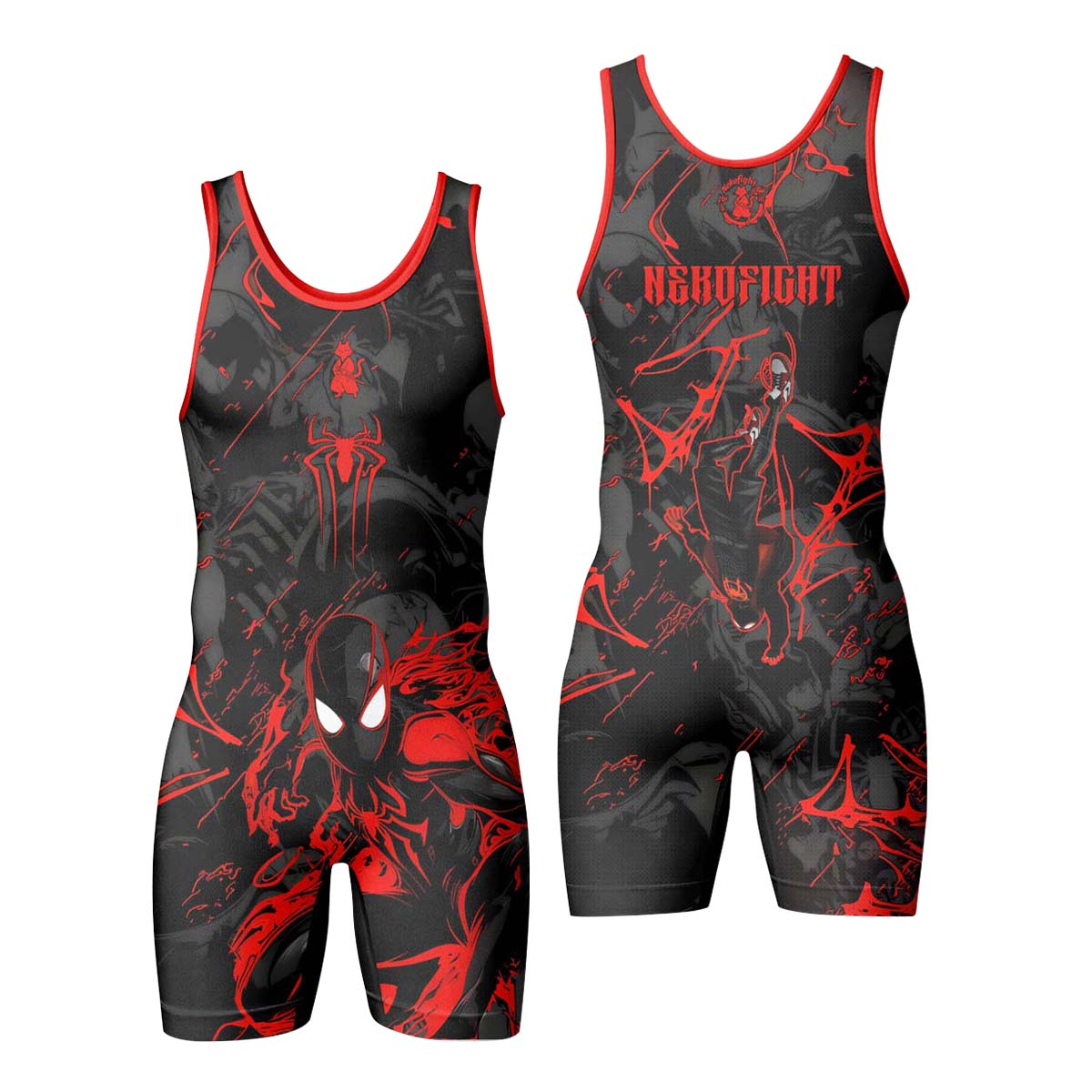  Black Spider Man Miles Morales Wrestling Singlet