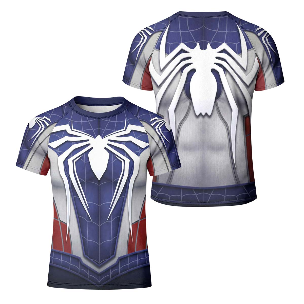 Blue Spider Battle Kid Rash Guard