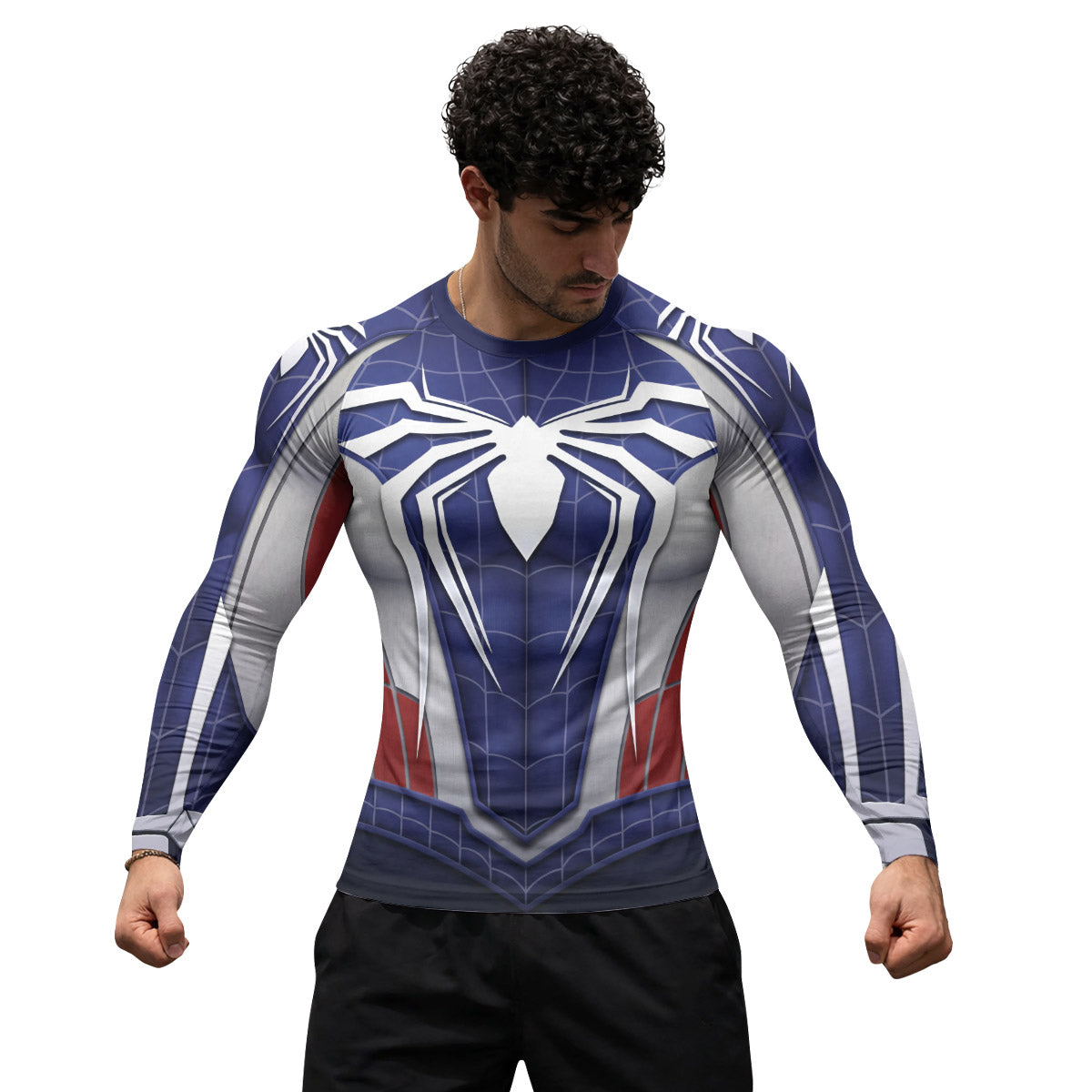 Blue Spider Battle Rash Guard