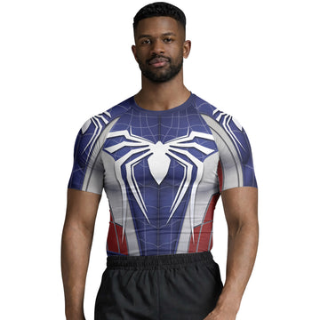 Blue Spider Battle Rash Guard