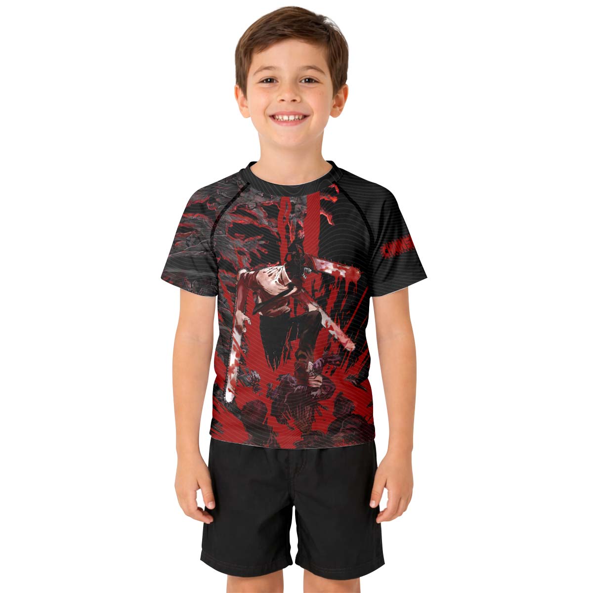  Chainsaw Man Chainsaw Devil Kid Rash Guard