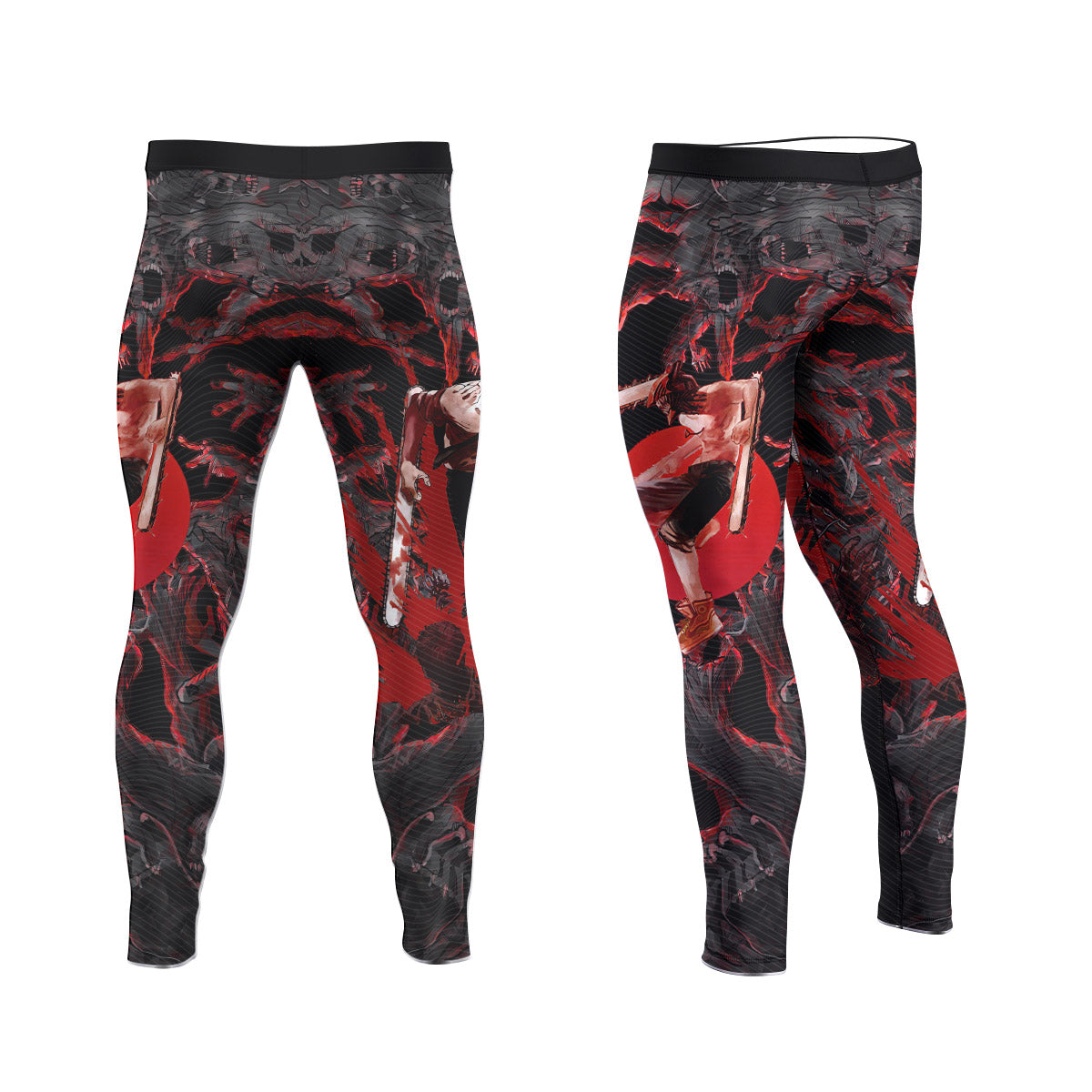  Chainsaw Man Chainsaw Devil Men's Compression Leggings
