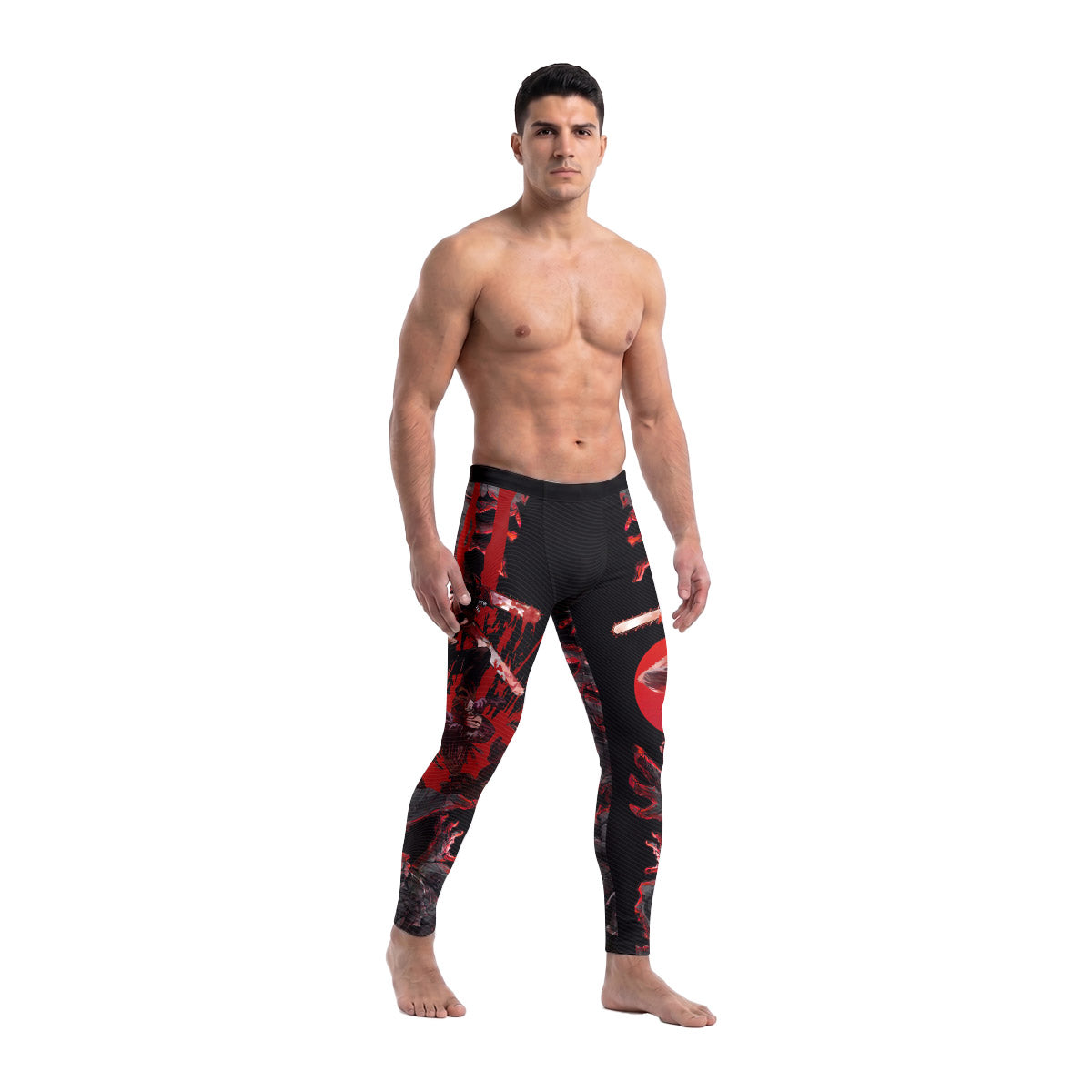  Chainsaw Man Chainsaw Devil Men's Compression Leggings