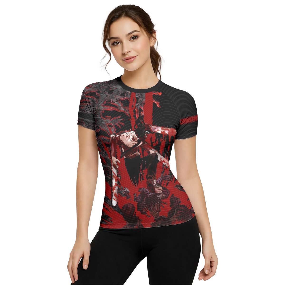  Chainsaw Man Chainsaw Devil Rash Guard