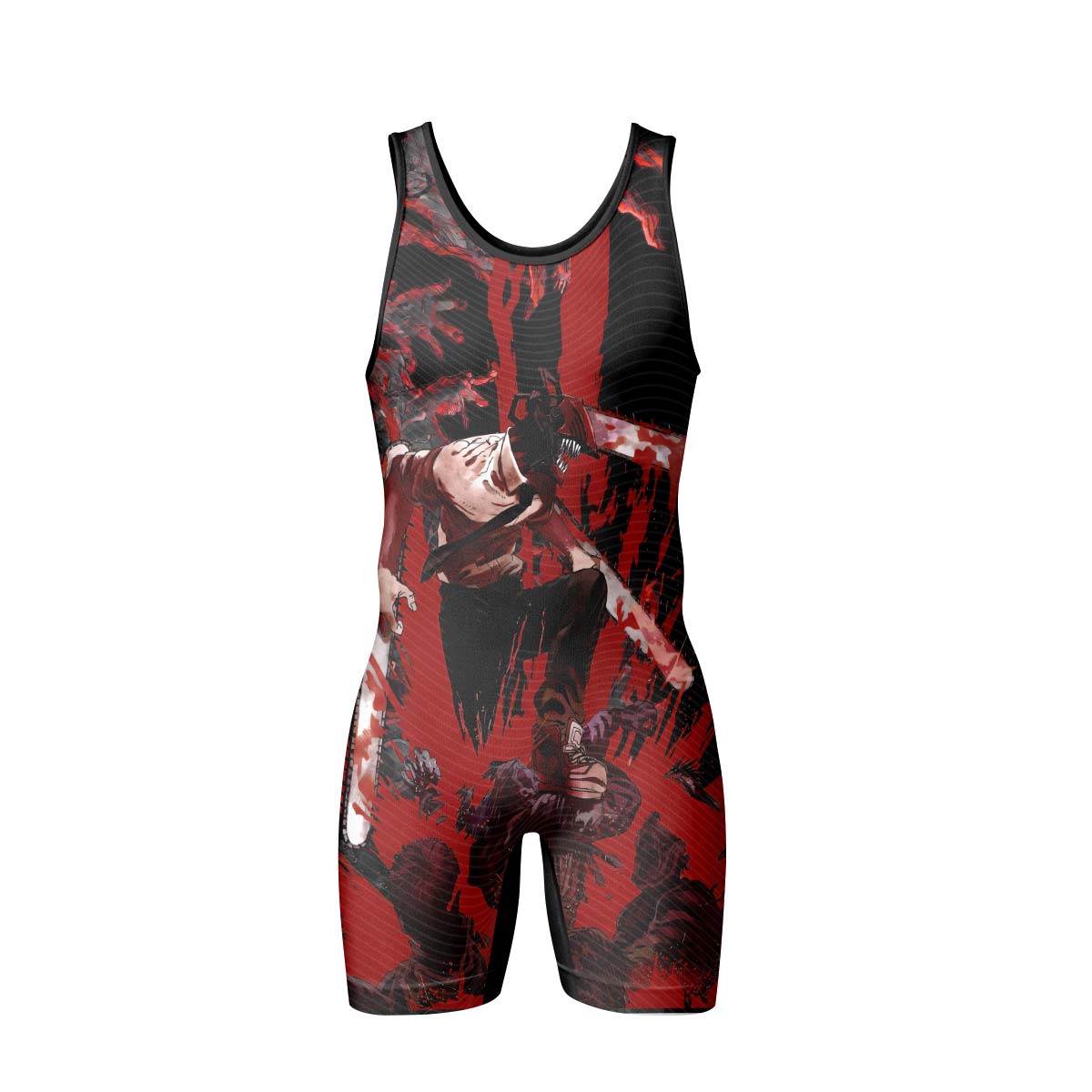  Chainsaw Man Chainsaw Devil Wrestling Singlet