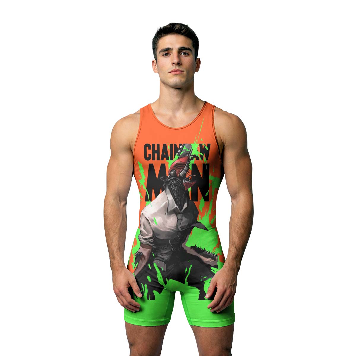 Chainsaw Man Wrestling Singlet