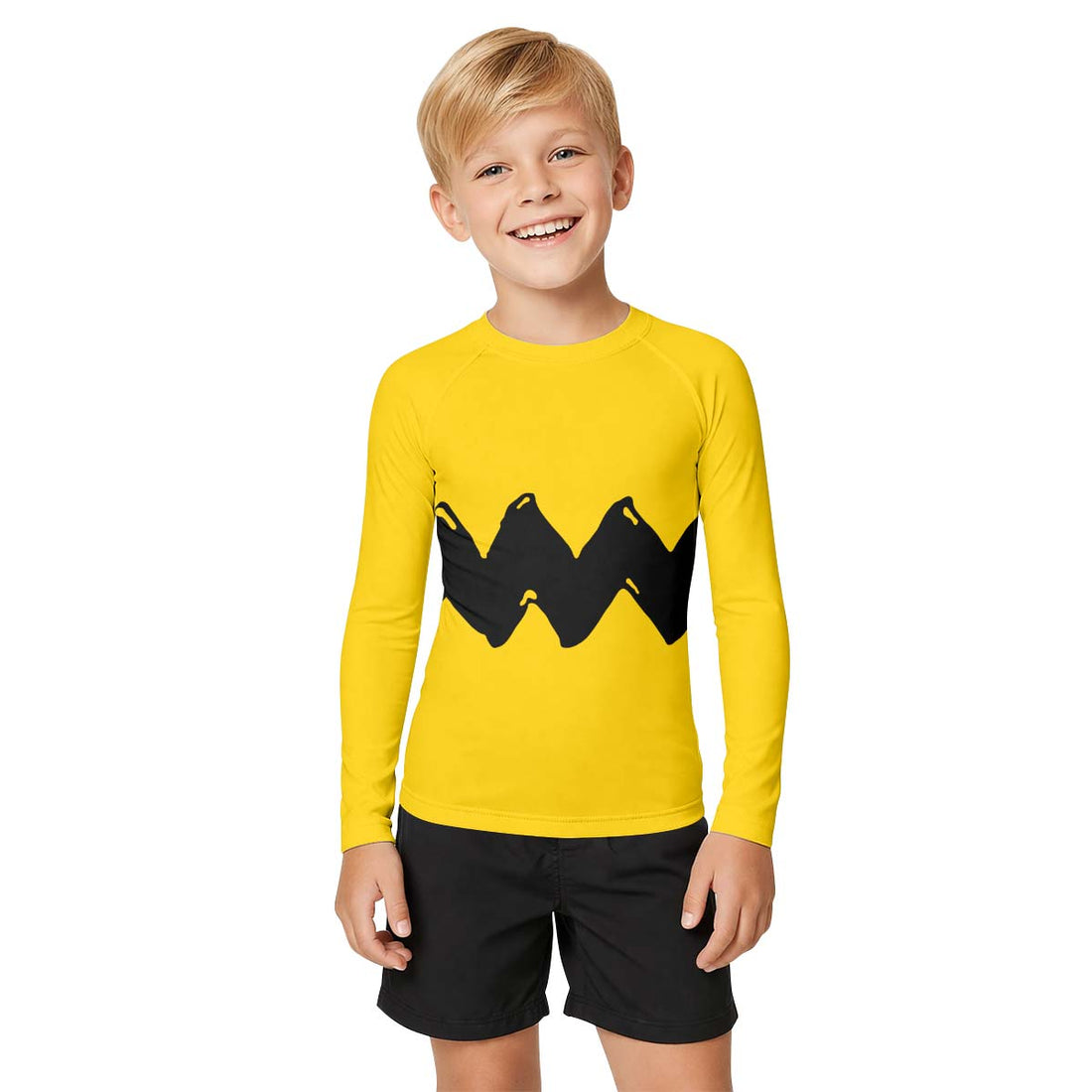 Charlie Brown Cosplay Kid Rash Guard