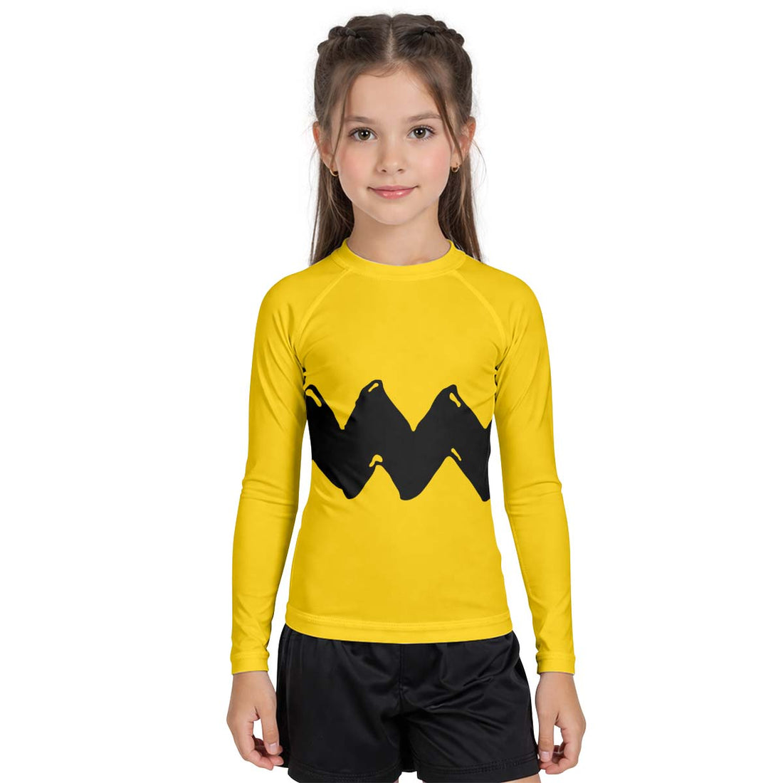 Charlie Brown Cosplay Kid Rash Guard