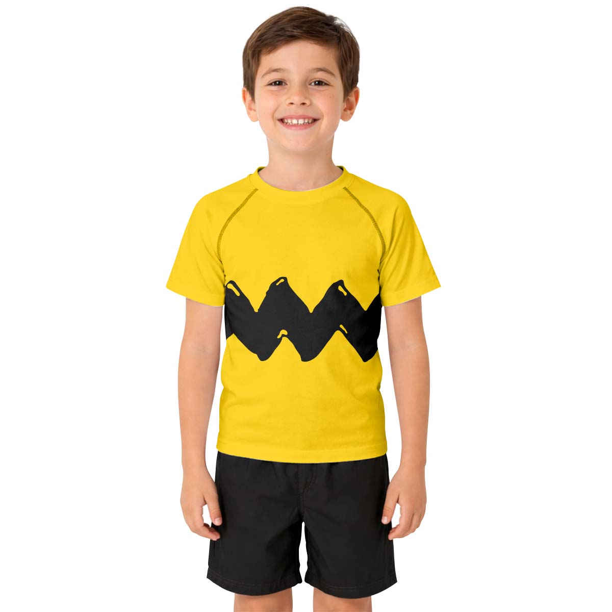 Charlie Brown Cosplay Kid Rash Guard