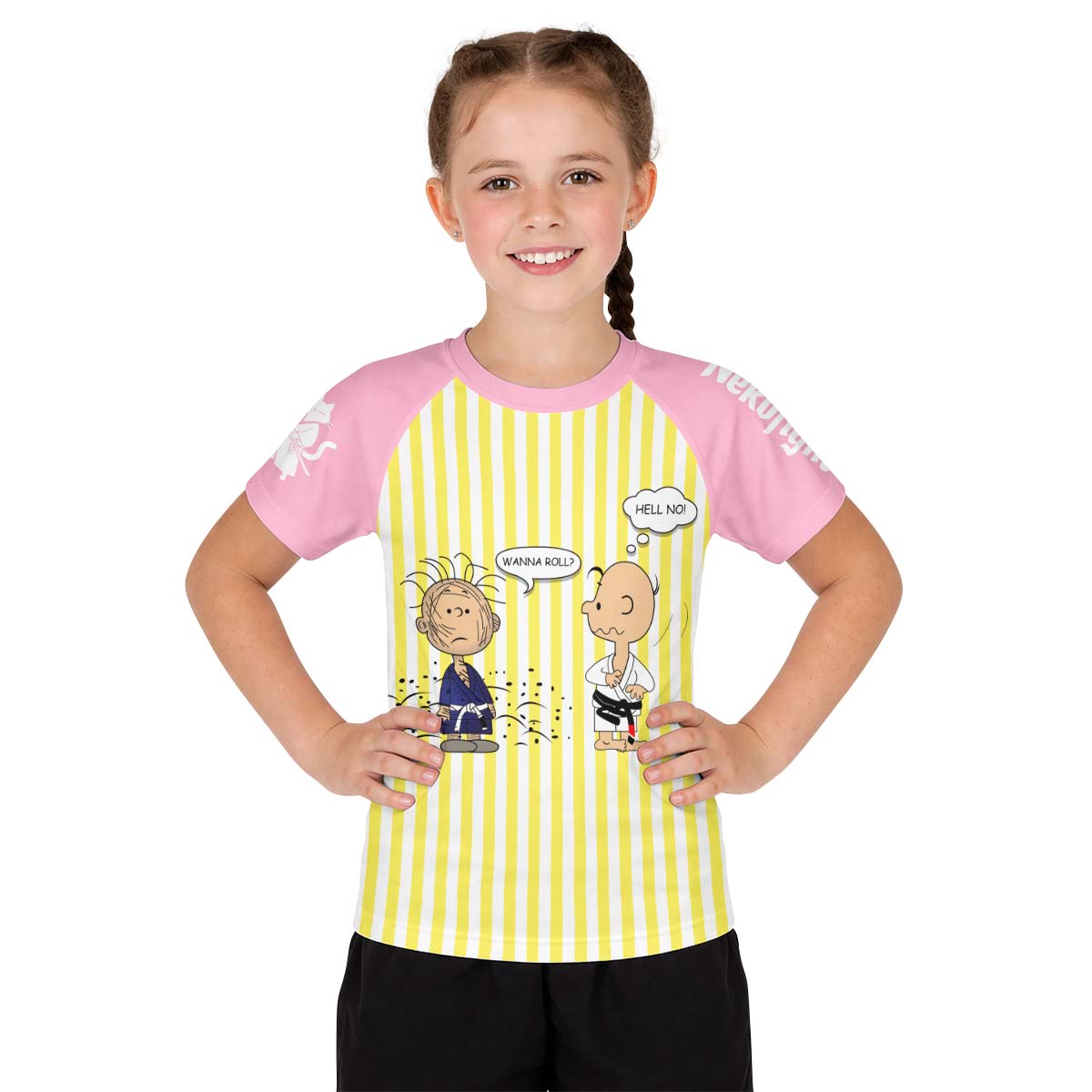 Charlie Brown Wanna Roll Kid Rash Guard