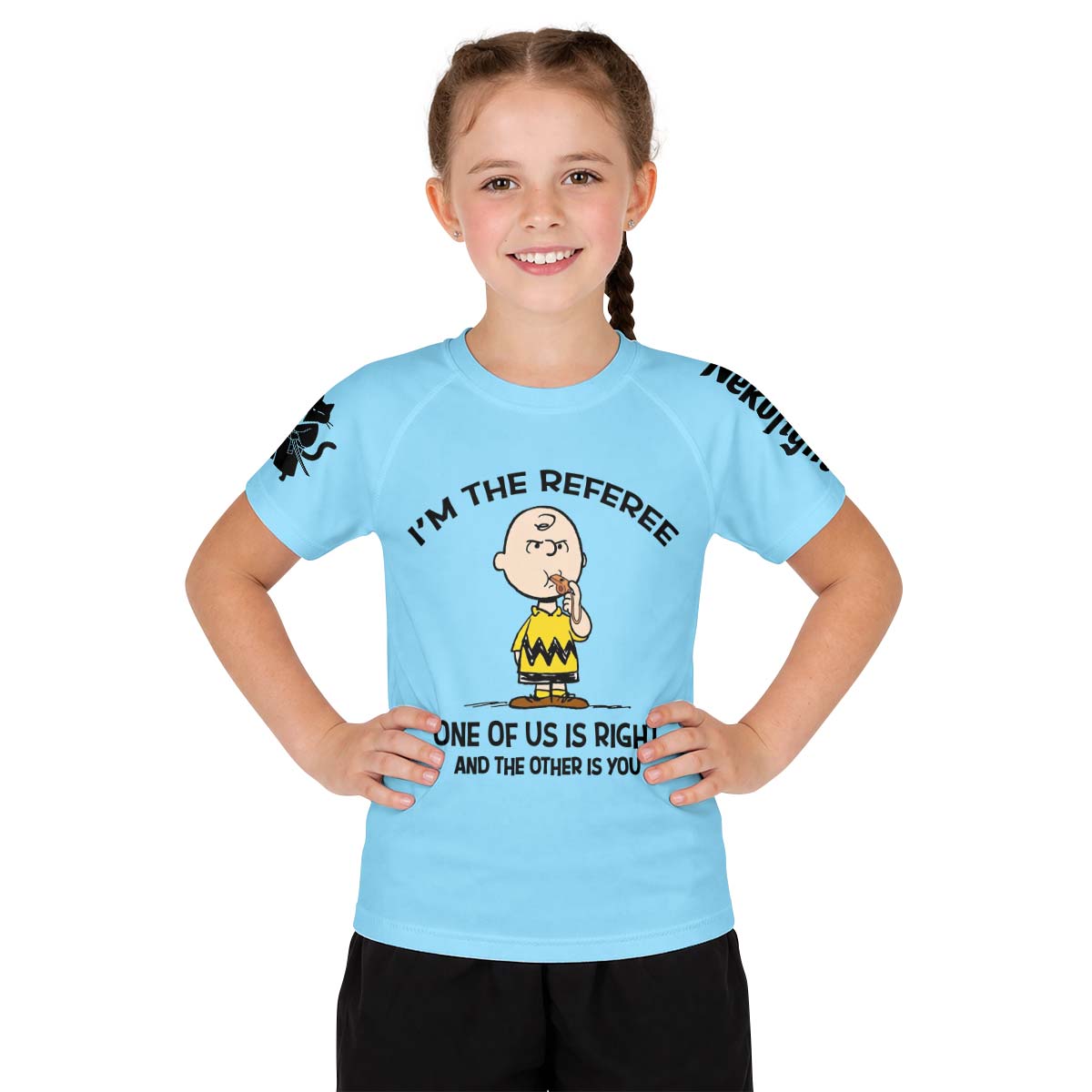 Charlie Referee Blue Kid Rash Guard
