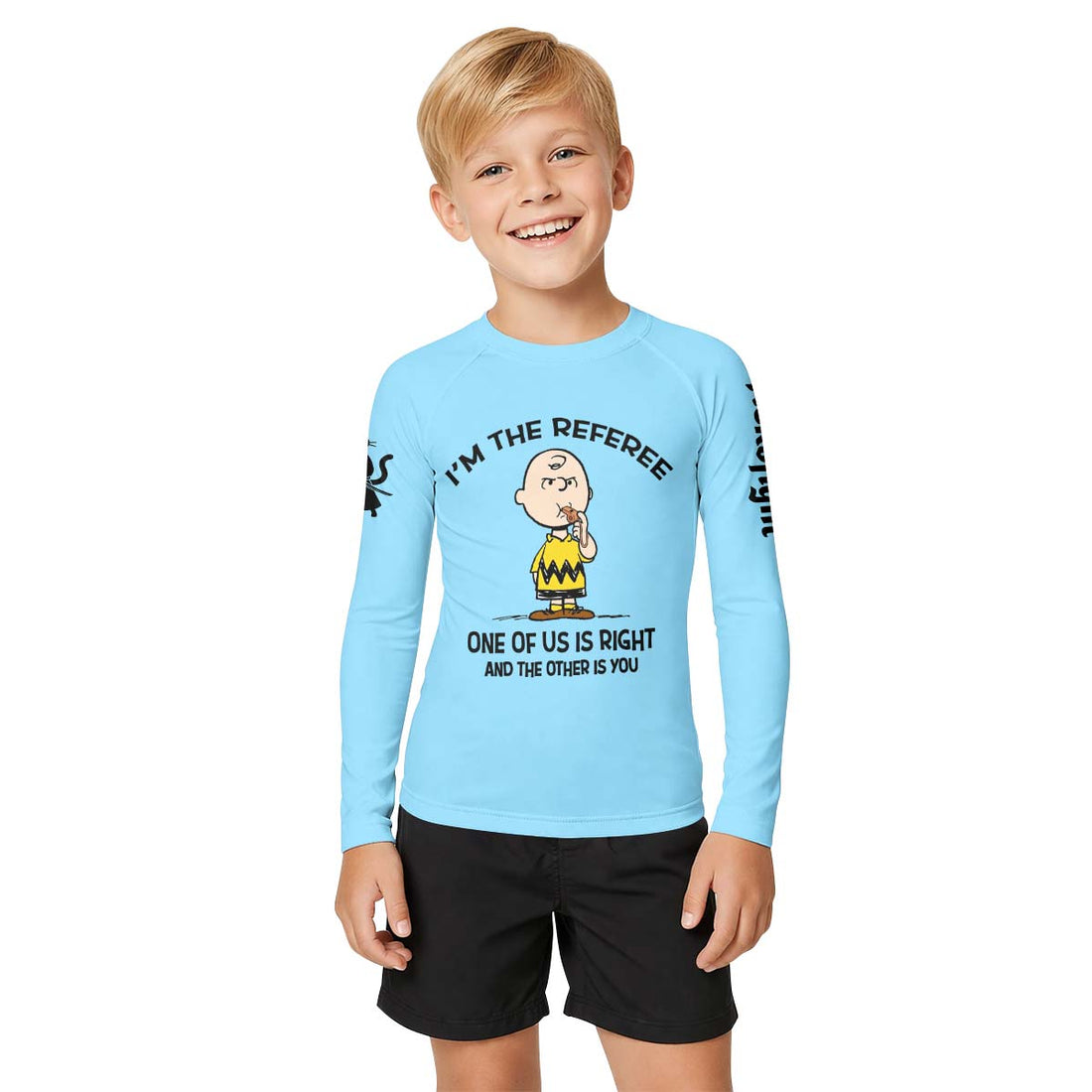 Charlie Referee Blue Kid Rash Guard