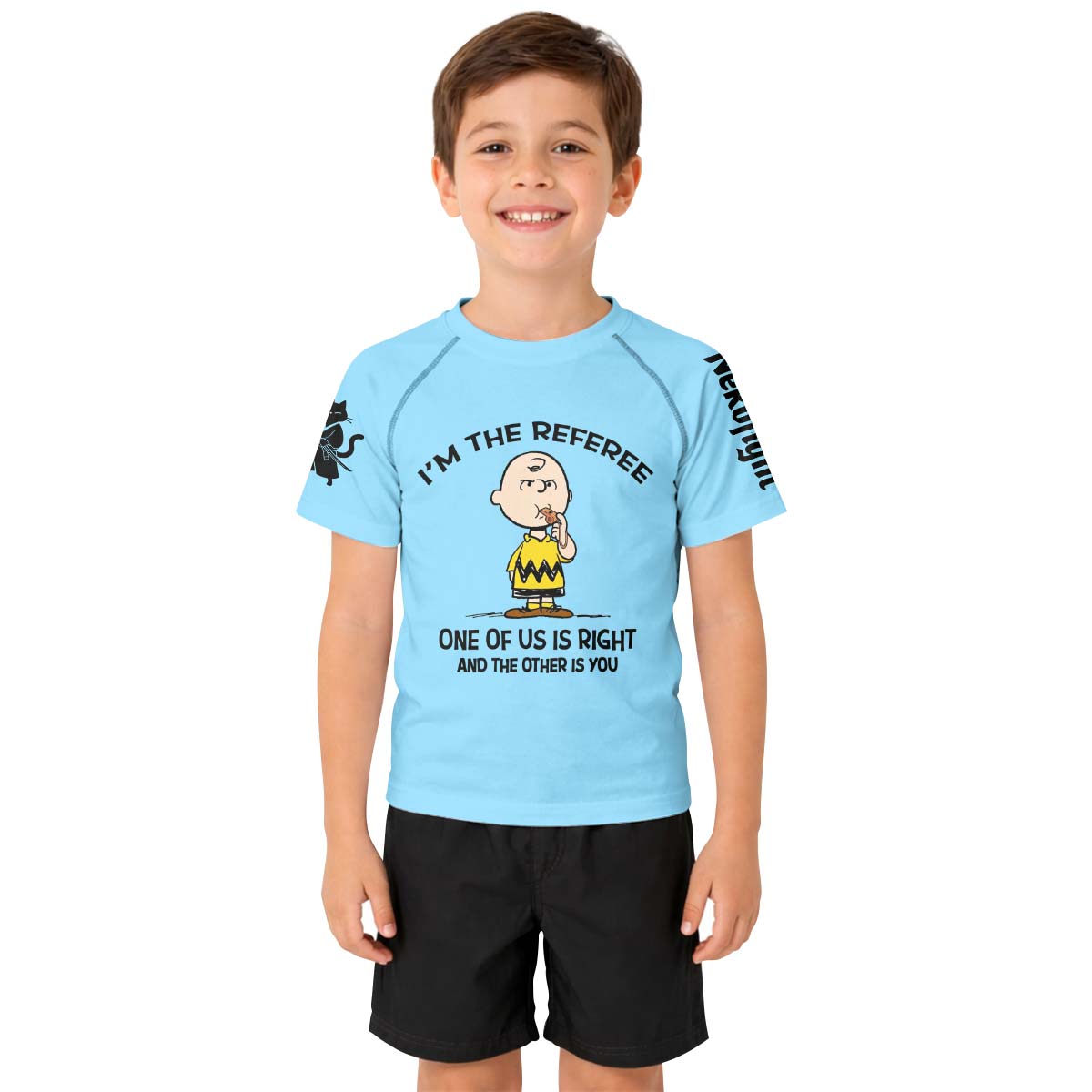 Charlie Referee Blue Kid Rash Guard