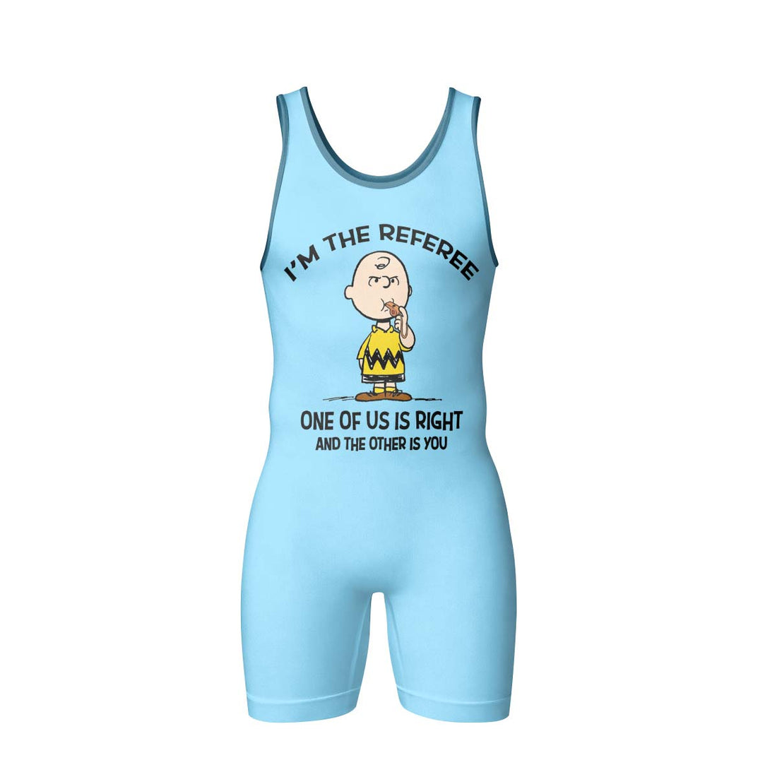 Charlie Referee Blue Wrestling Singlet