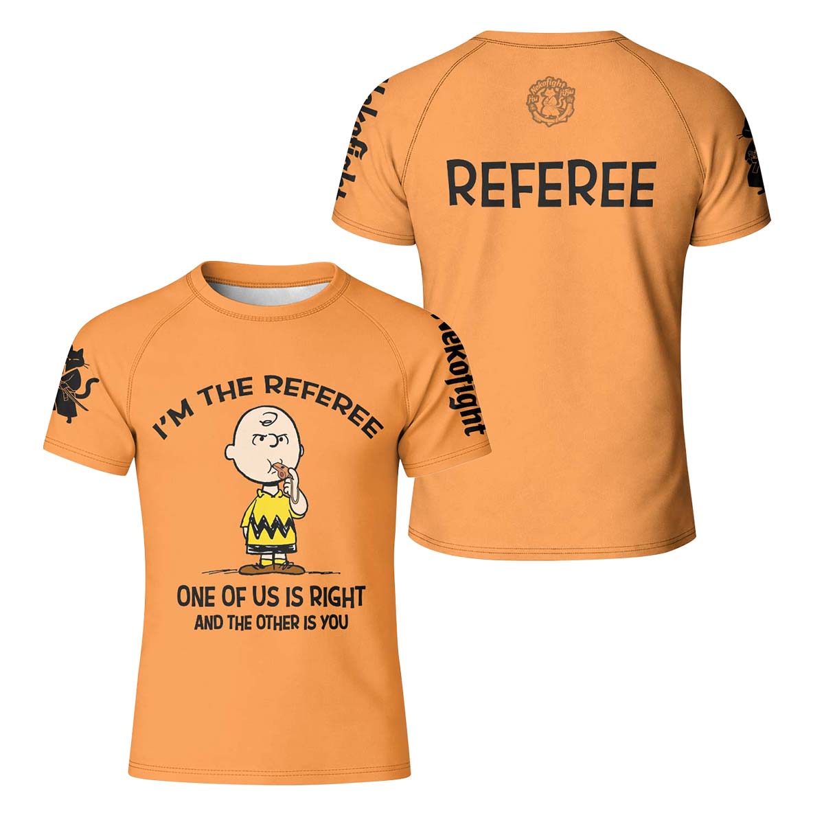 Charlie Referee Orange Kid Rash Guard