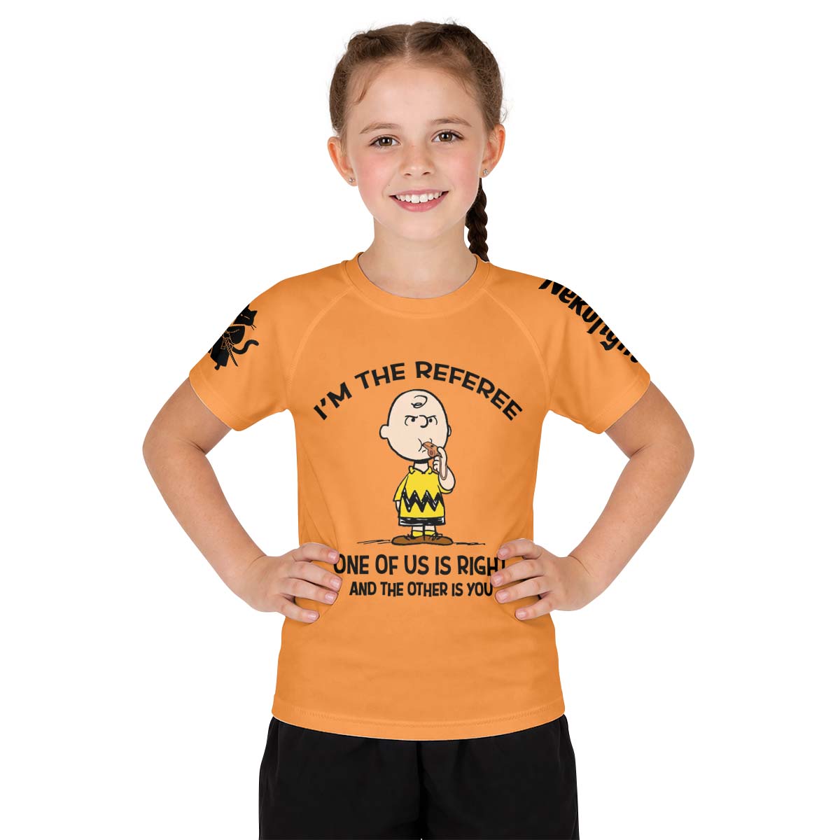 Charlie Referee Orange Kid Rash Guard