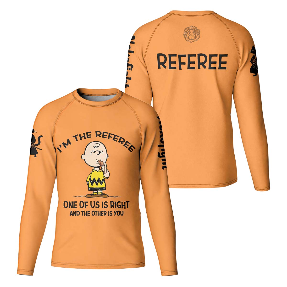 Charlie Referee Orange Kid Rash Guard