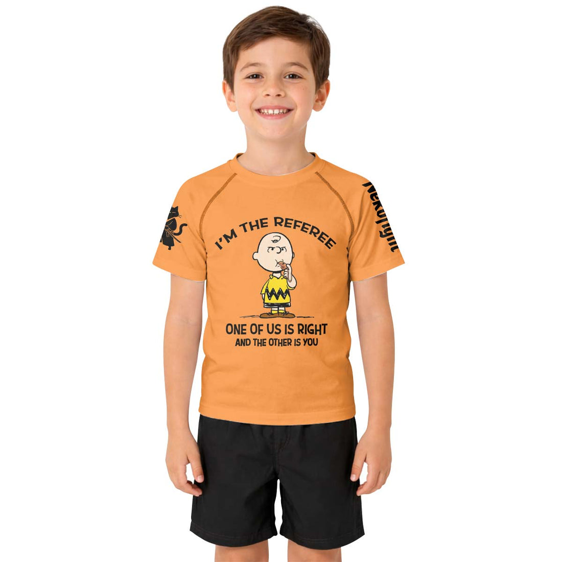 Charlie Referee Orange Kid Rash Guard
