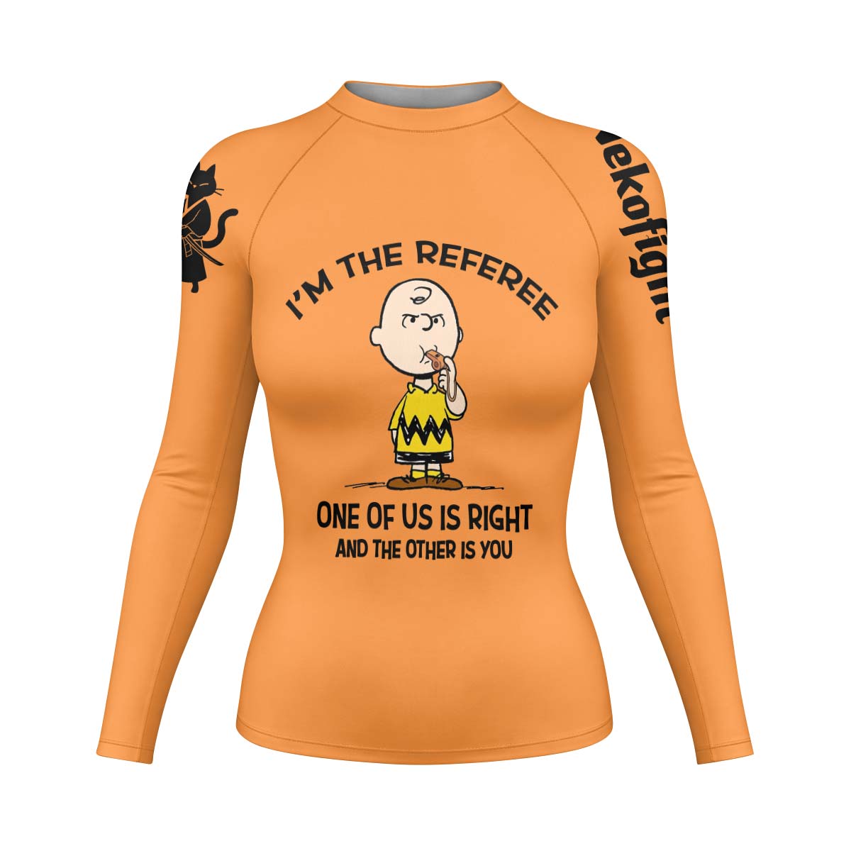 Charlie Referee Orange Rash Guard