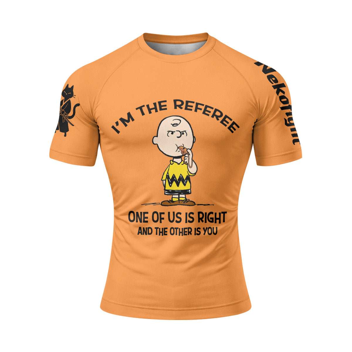 Charlie Referee Orange Rash Guard