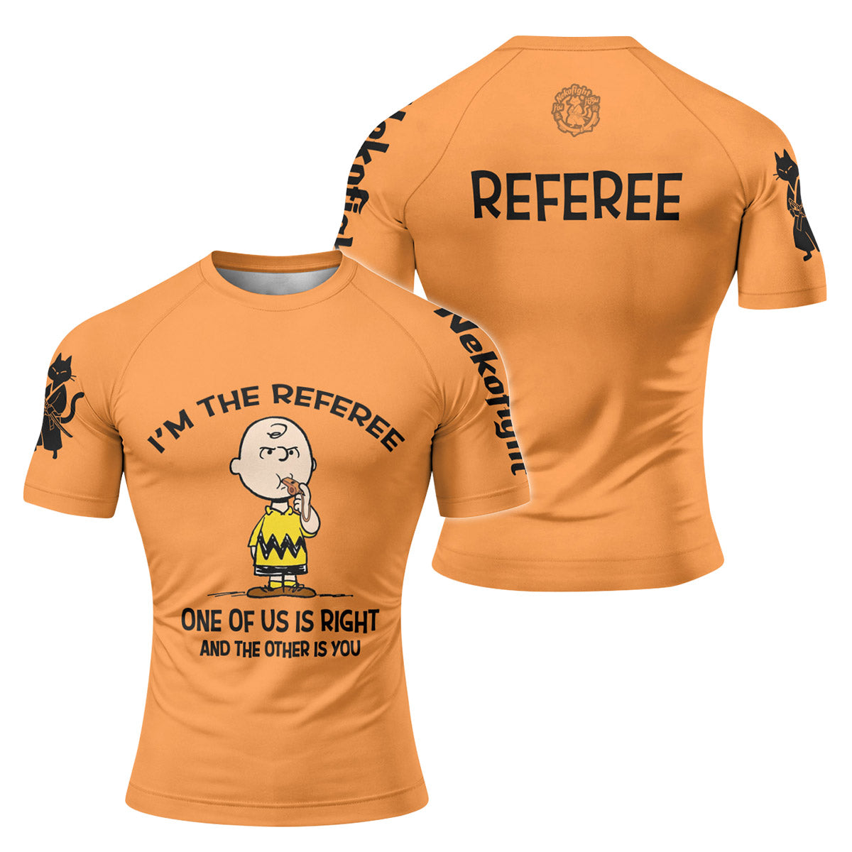 Charlie Referee Orange Rash Guard