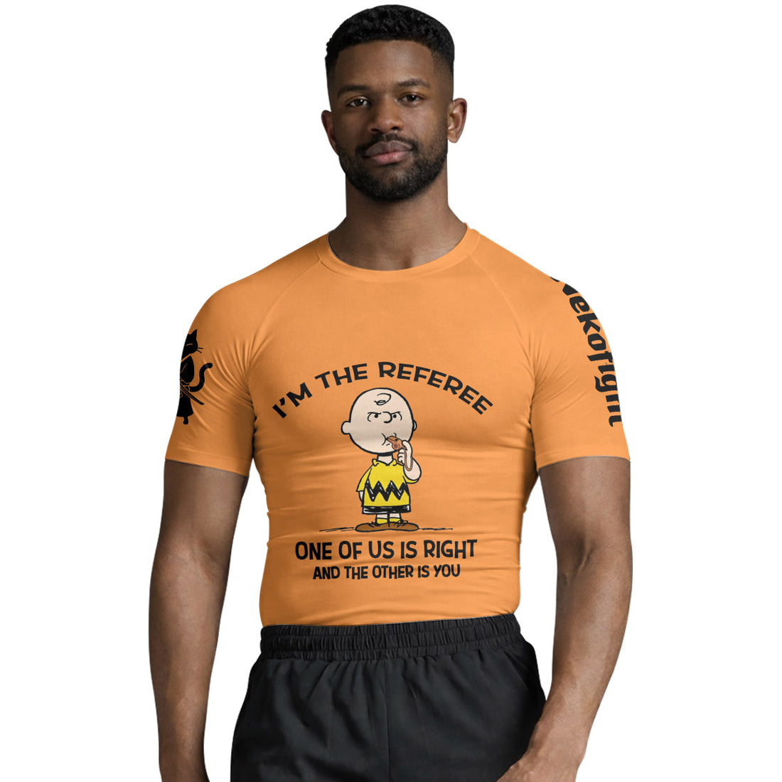 Charlie Referee Orange Rash Guard