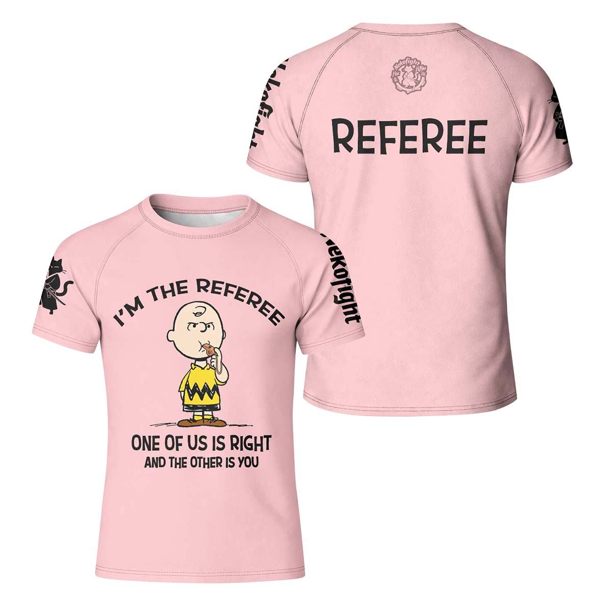 Charlie Referee Pink Kid Rash Guard