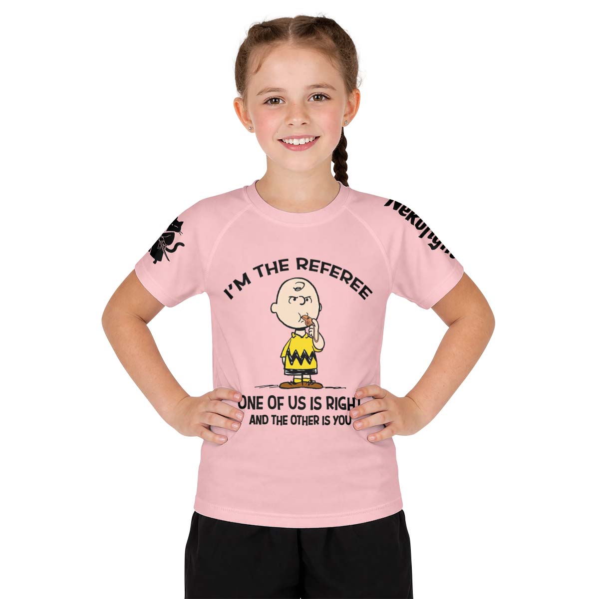 Charlie Referee Pink Kid Rash Guard