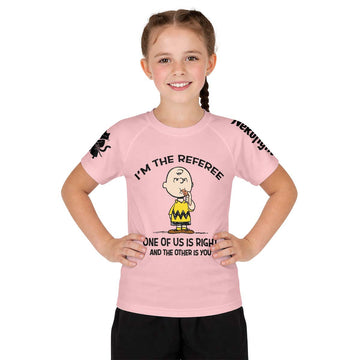 Charlie Referee Pink Kid Rash Guard