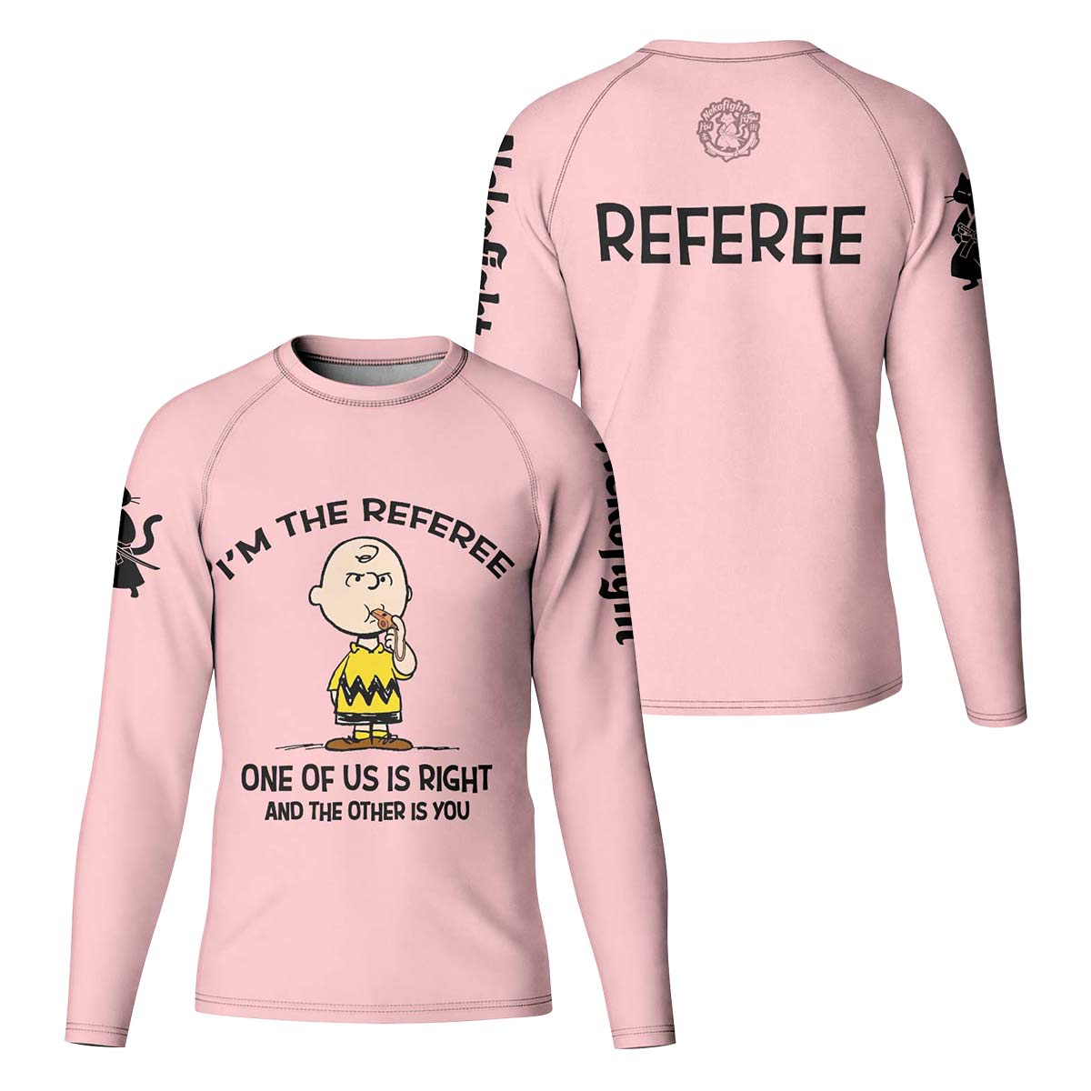 Charlie Referee Pink Kid Rash Guard