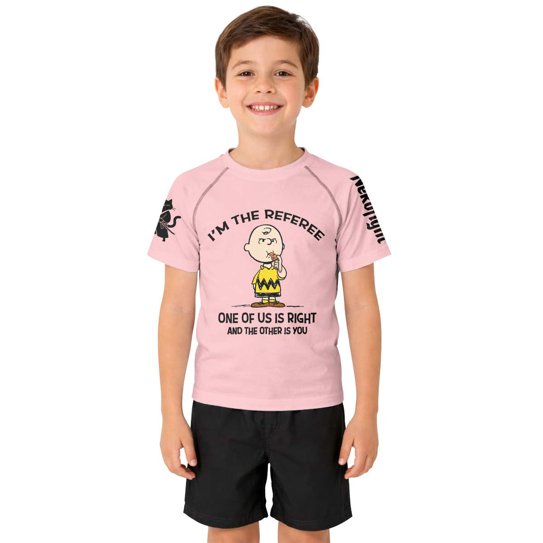 Charlie Referee Pink Kid Rash Guard