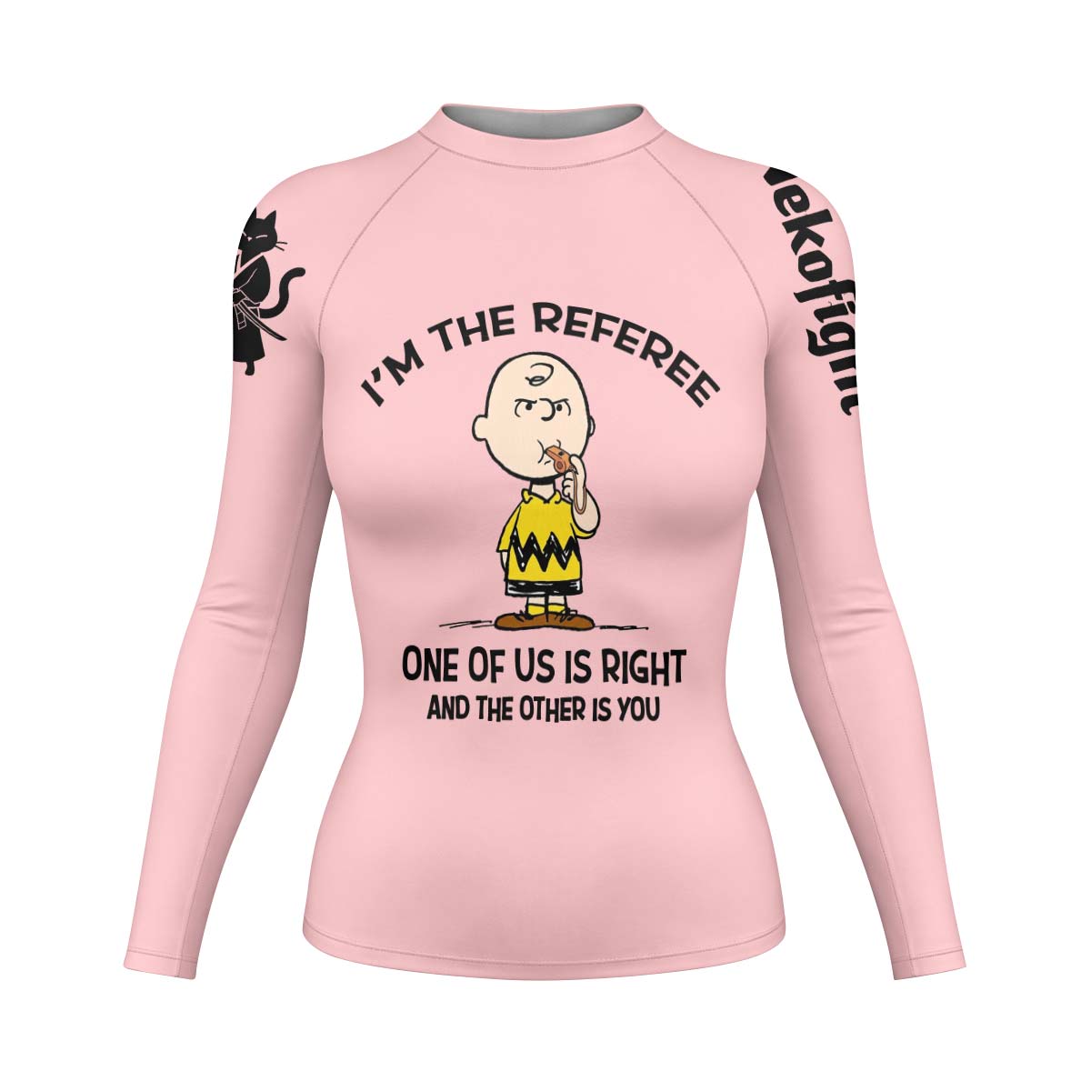 Charlie Referee Pink Rash Guard