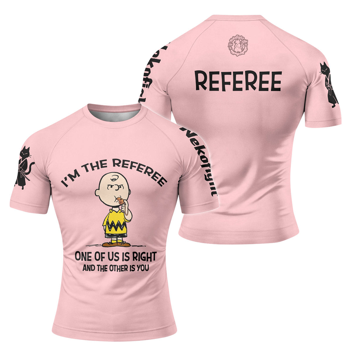 Charlie Referee Pink Rash Guard