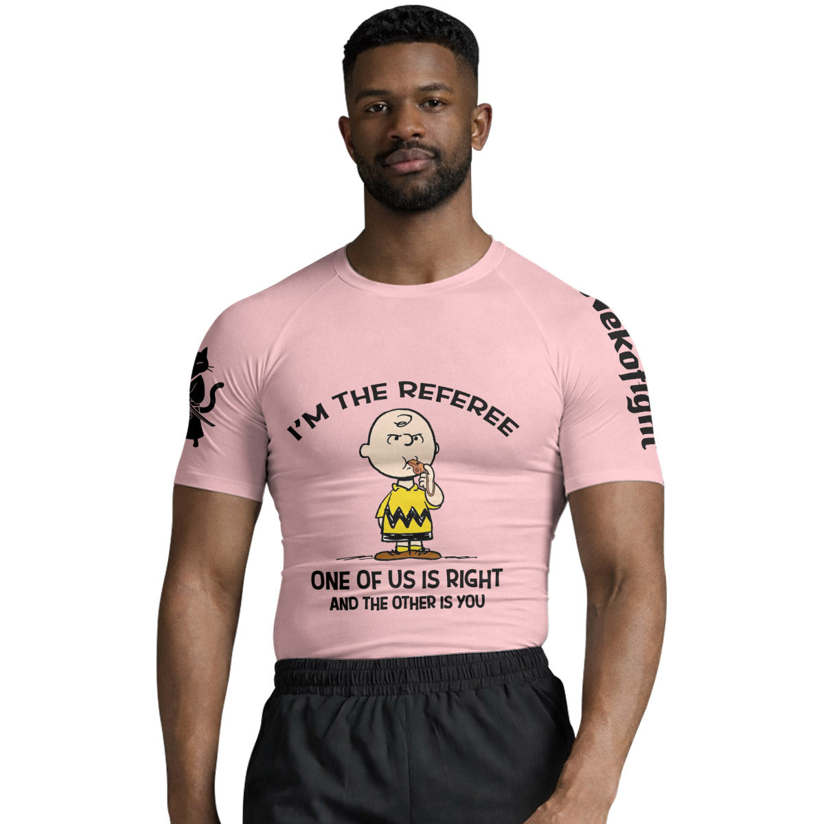 Charlie Referee Pink Rash Guard