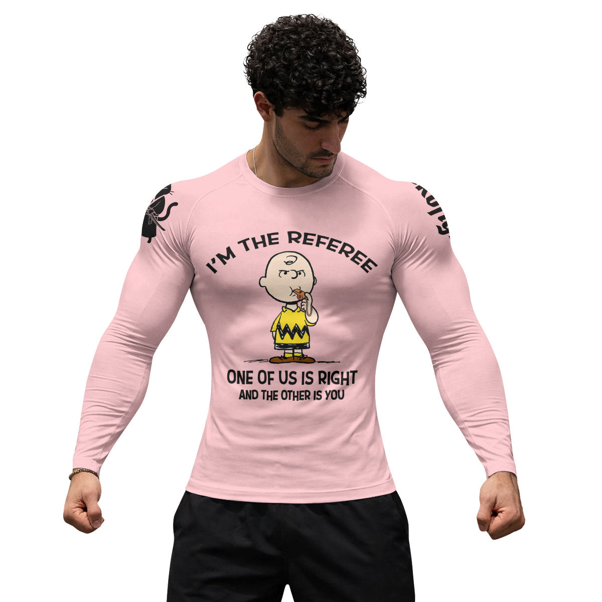 Charlie Referee Pink Rash Guard