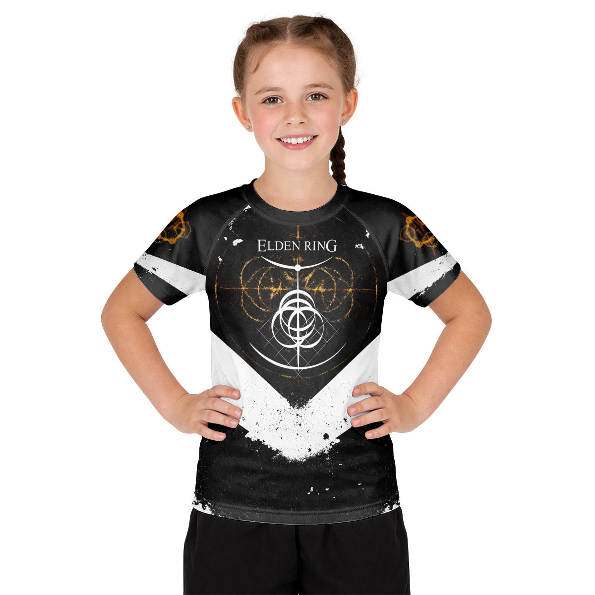  Dark Elden Ring Emblem Symbol Kid Rash Guard