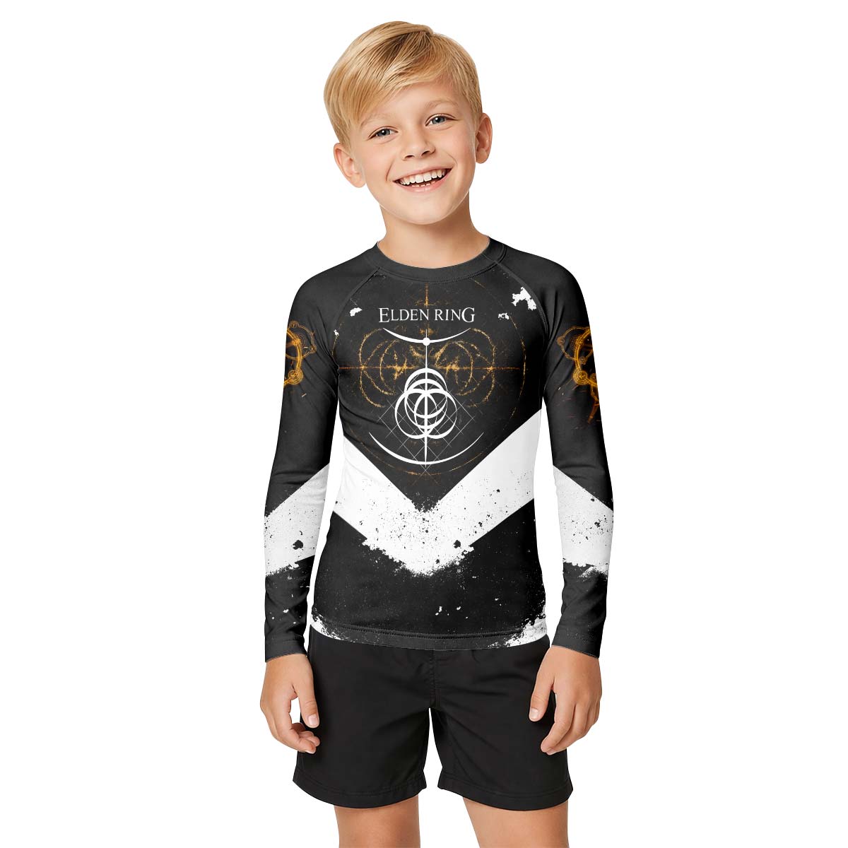 Dark Elden Ring Emblem Symbol Kid Rash Guard