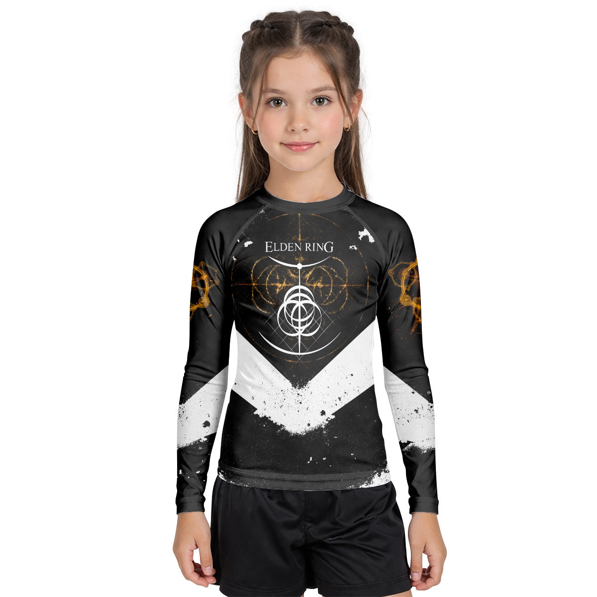 Dark Elden Ring Emblem Symbol Kid Rash Guard