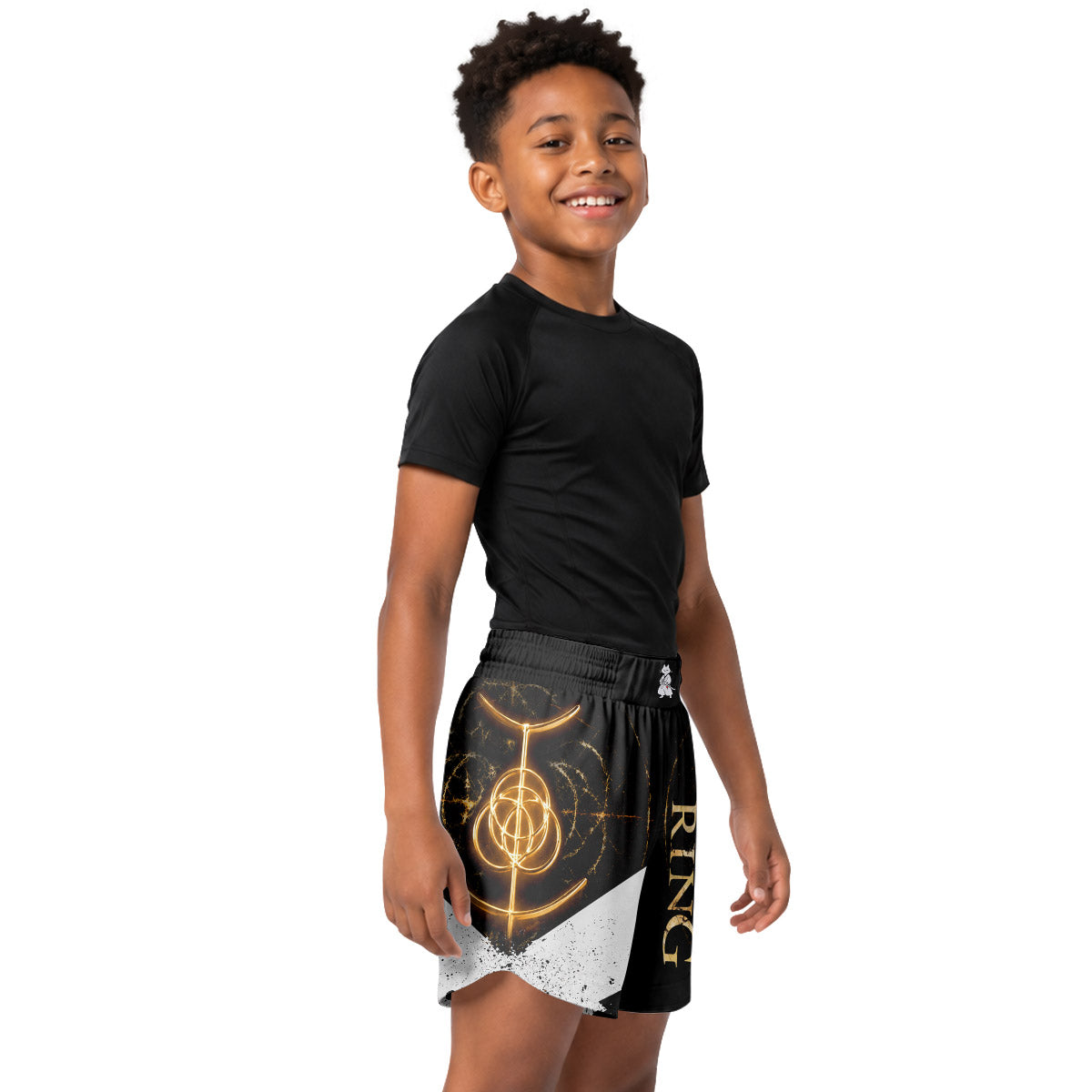 Dark Elden Ring Emblem Symbol Kids Grappling Shorts