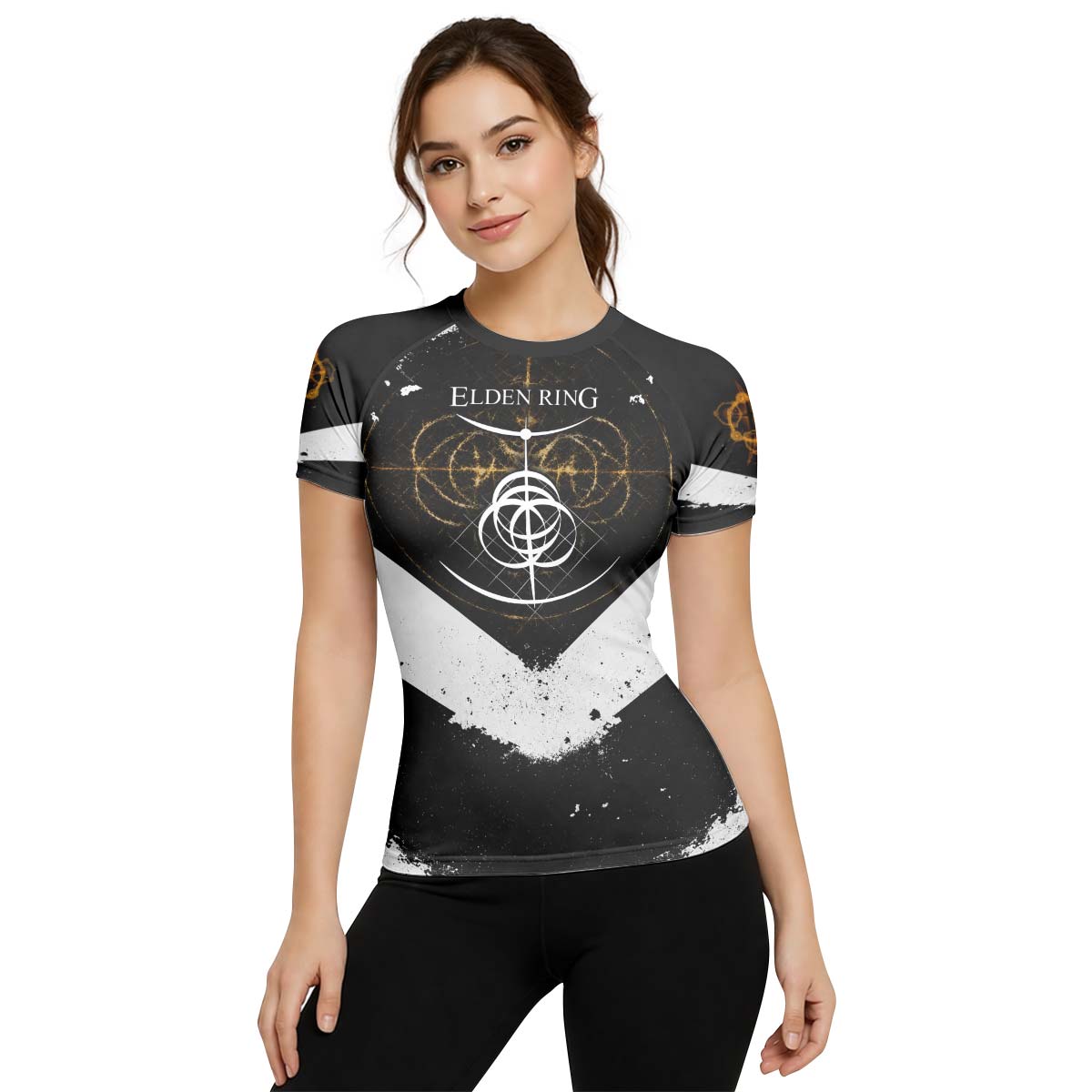  Dark Elden Ring Emblem Symbol Rash Guard