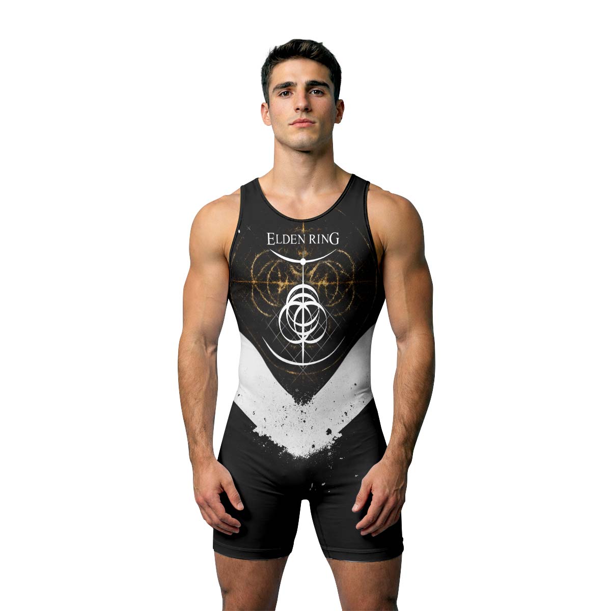  Dark Elden Ring Emblem Symbol Wrestling Singlet