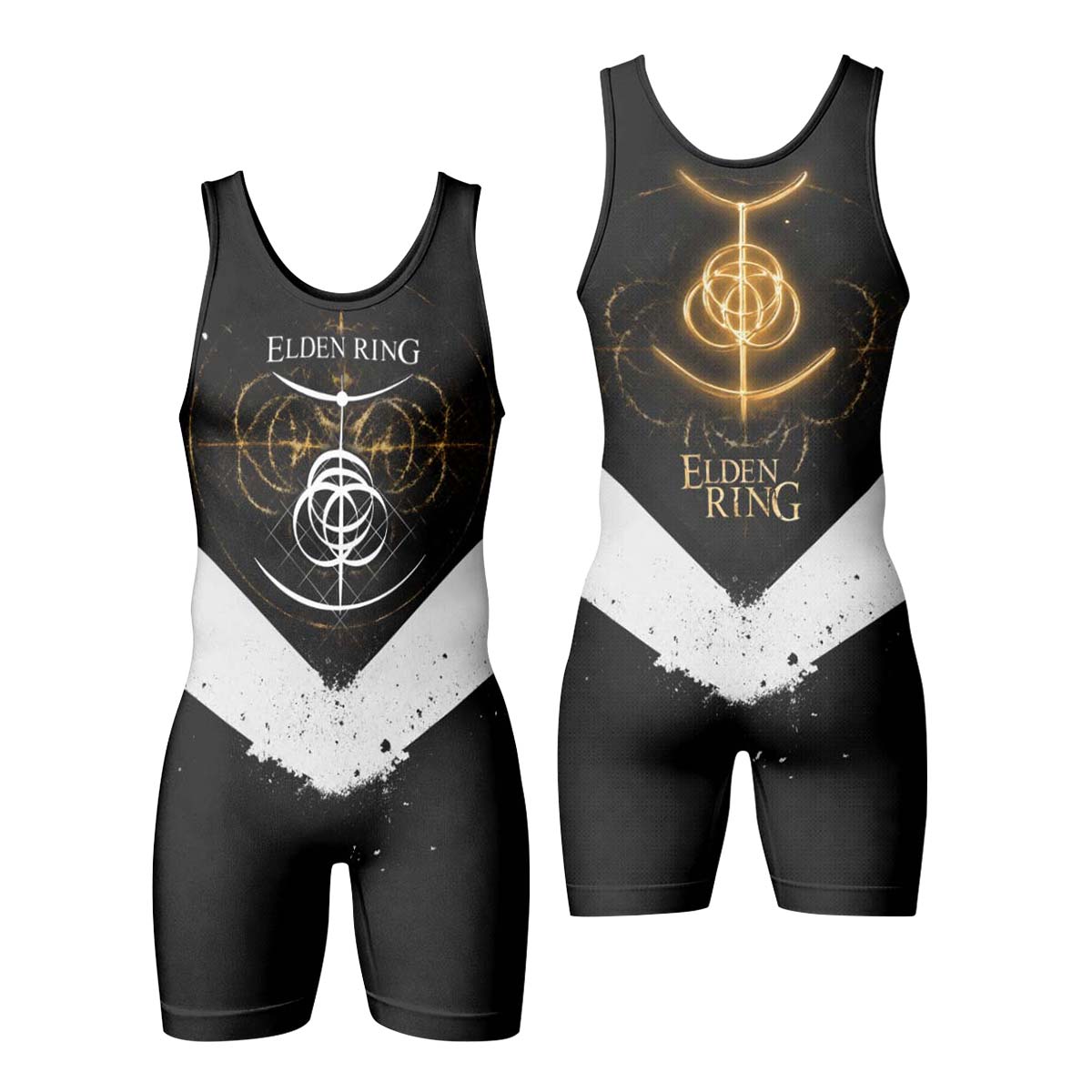 Dark Elden Ring Emblem Symbol Wrestling Singlet