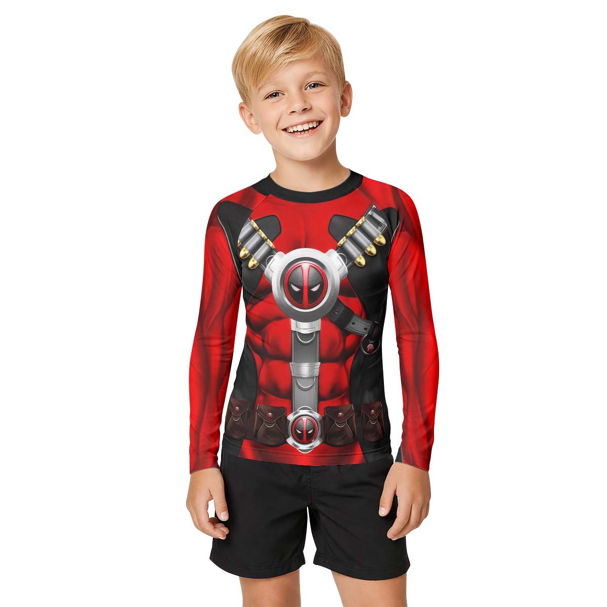DeadPool Cosplay Kid Rash Guard