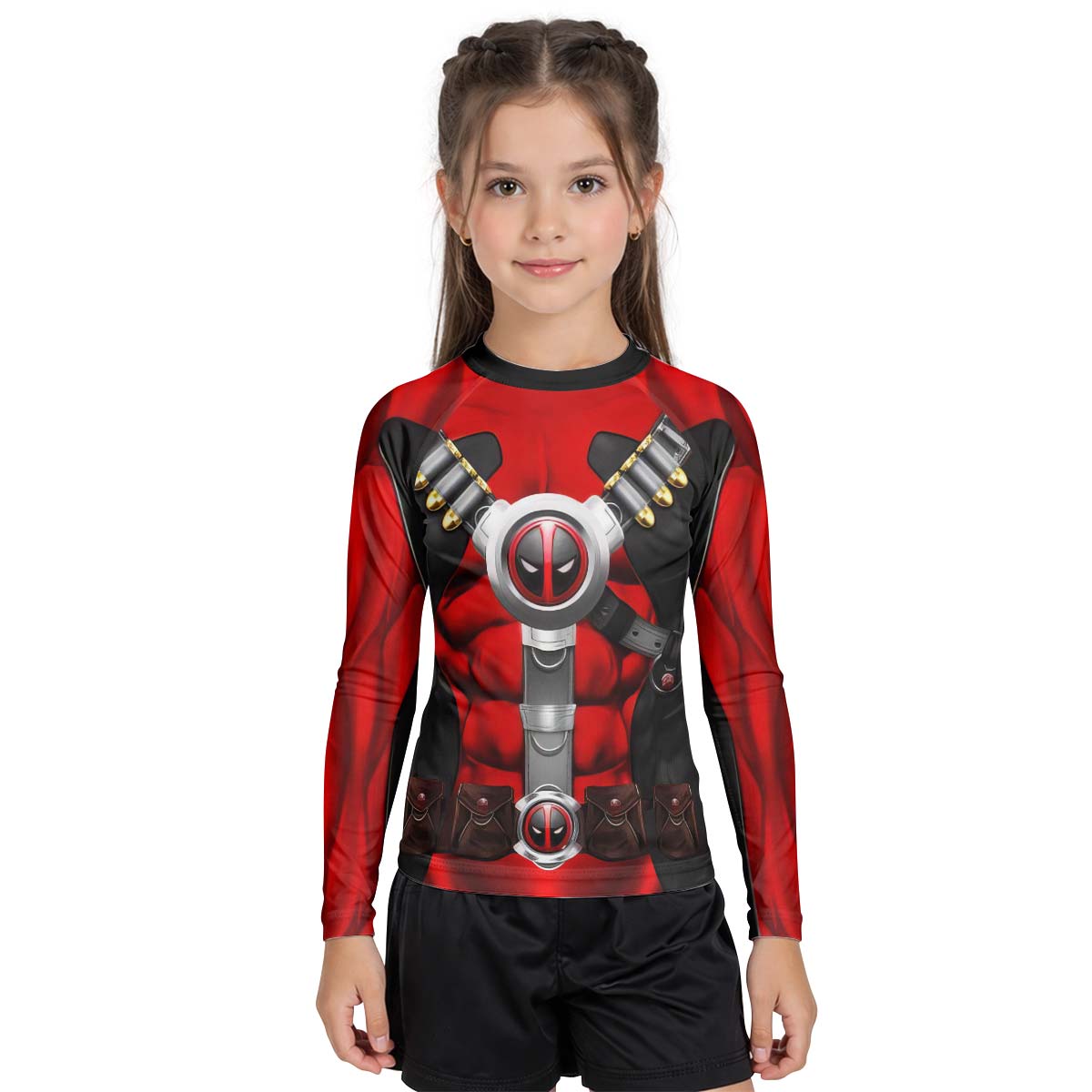 DeadPool Cosplay Kid Rash Guard