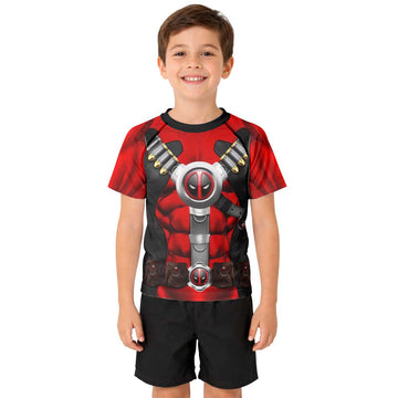 DeadPool Cosplay Kid Rash Guard