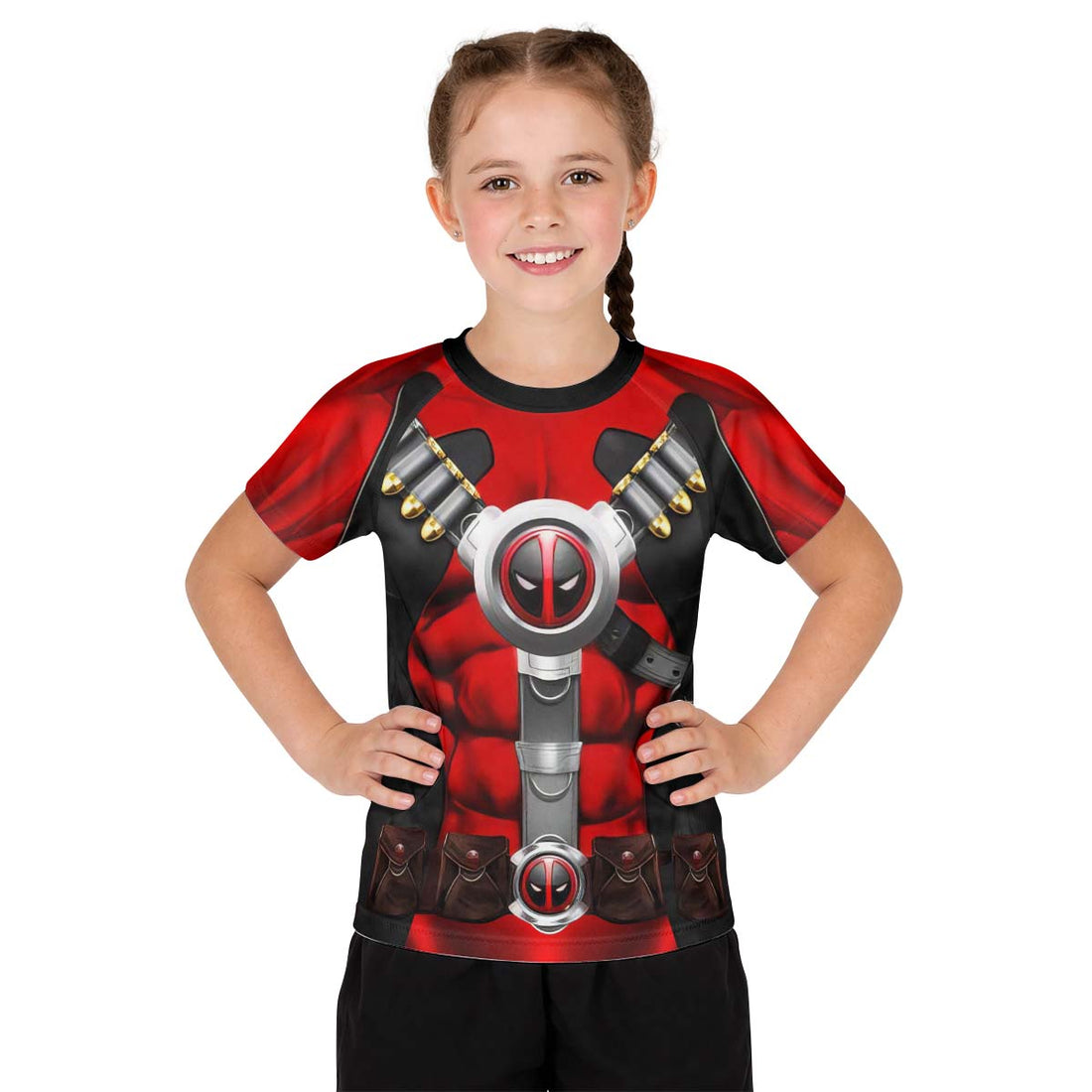 DeadPool Cosplay Kid Rash Guard