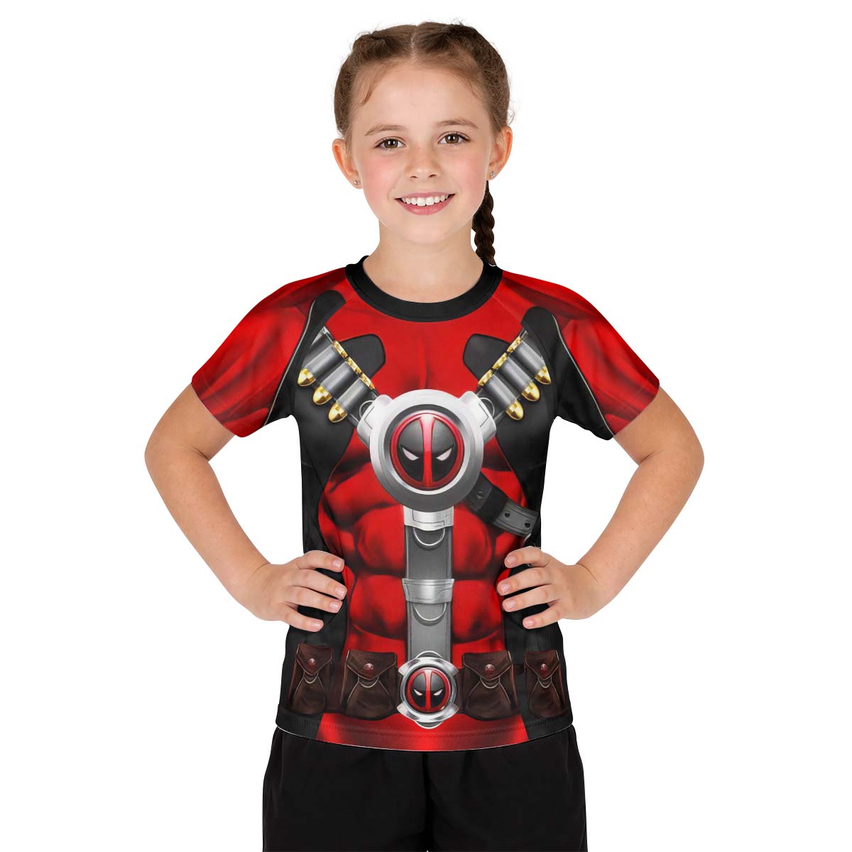 DeadPool Cosplay Kid Rash Guard